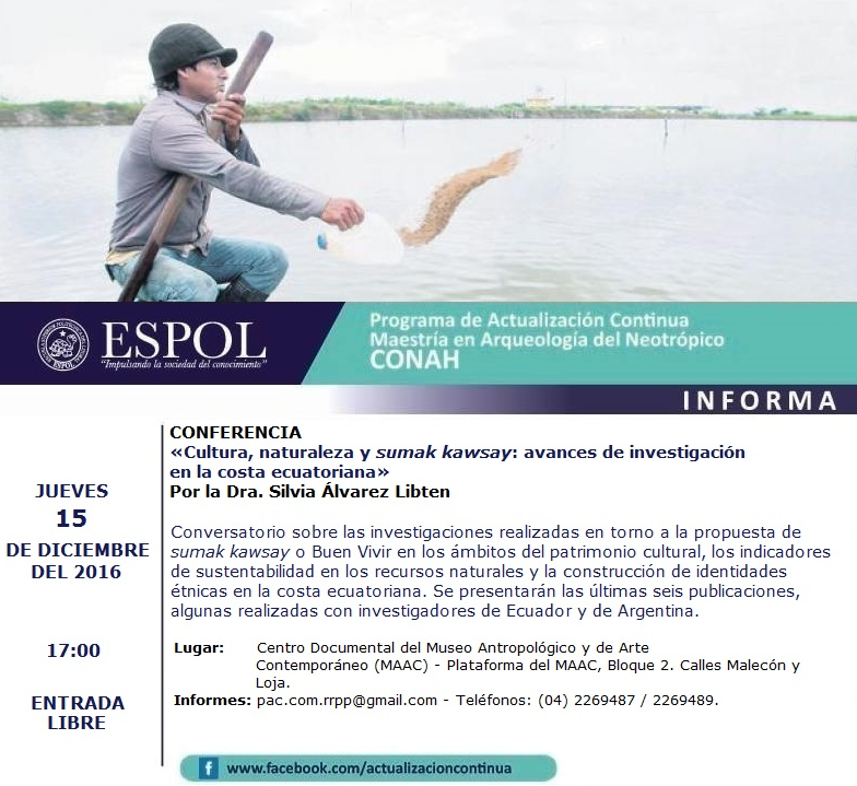 Conferencia Cultura, naturaleza y sumak kawsay avances de